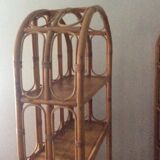 Lot 2 vintage bamboo shelves