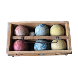 Old wooden ball game in its box