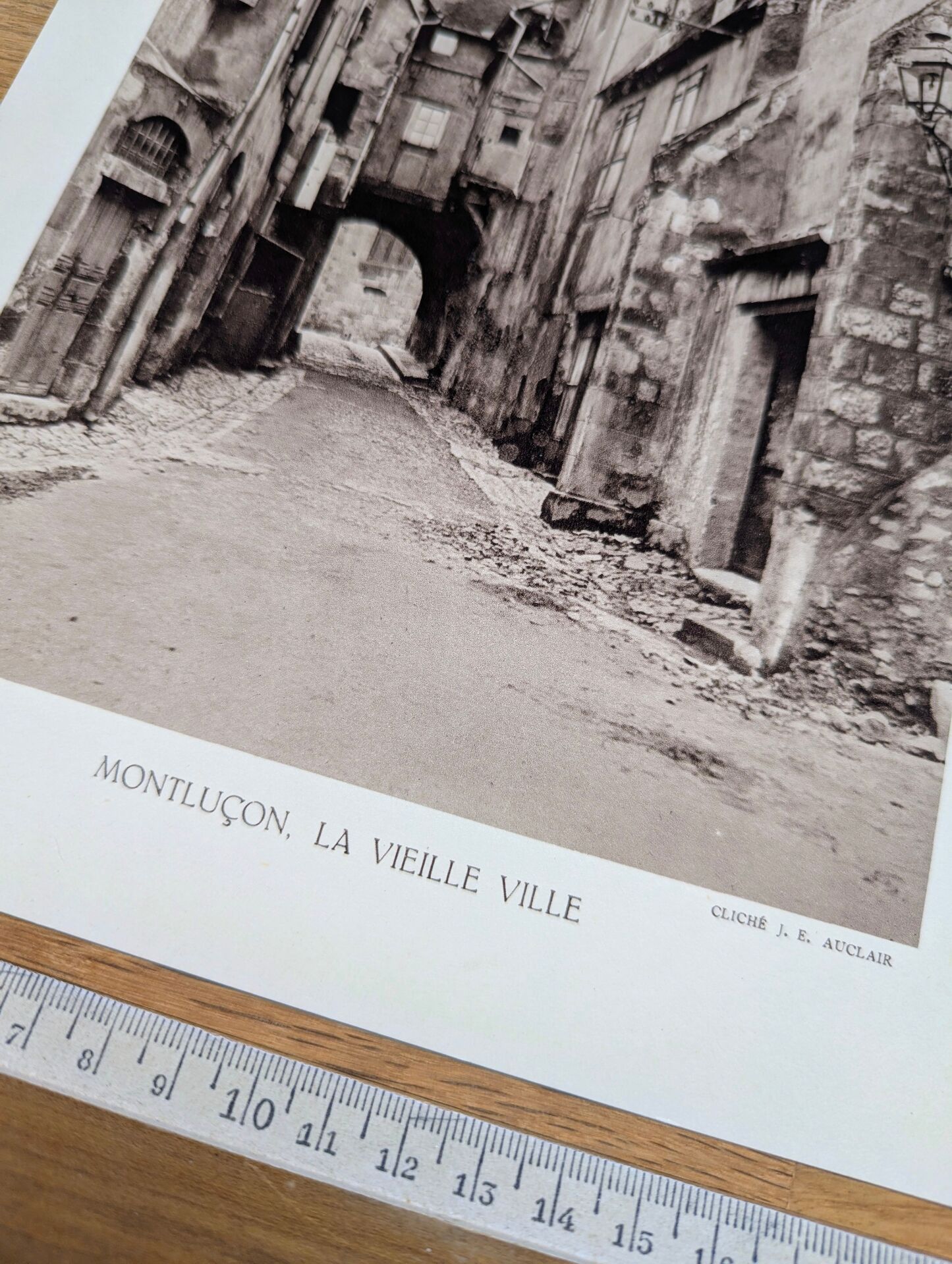Montluçon, Allier, photo print from 1942.