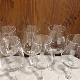 8 Rare Crystal Wine Glasses from the 2020s/30s - Vins Camp Romain Logo