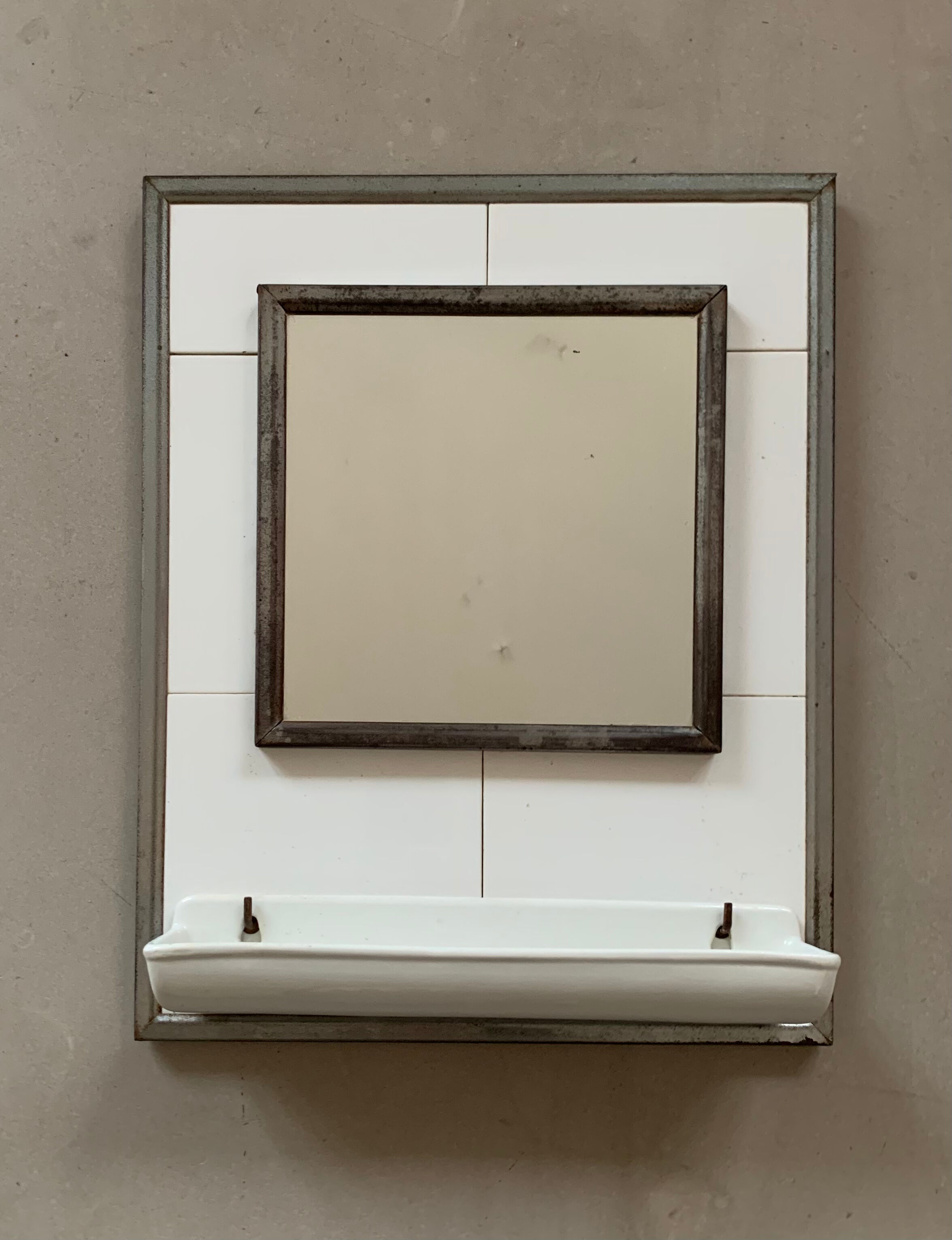 Barber mirror old tiles