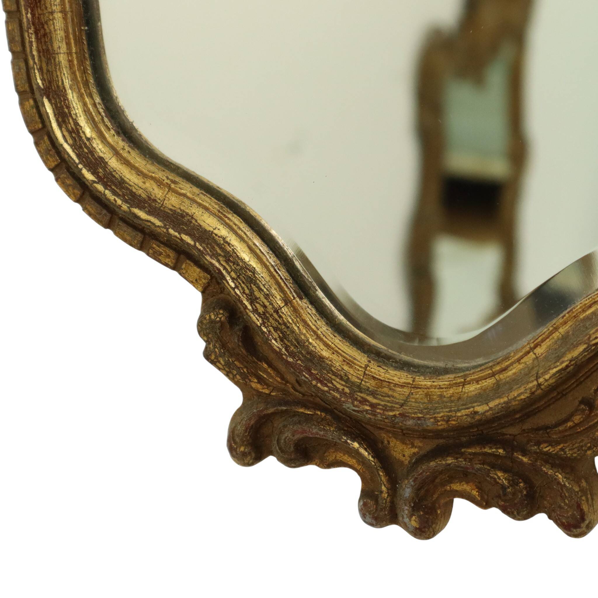 Mid Century Gold Leaf Mirror Classic Deknudt Fifties