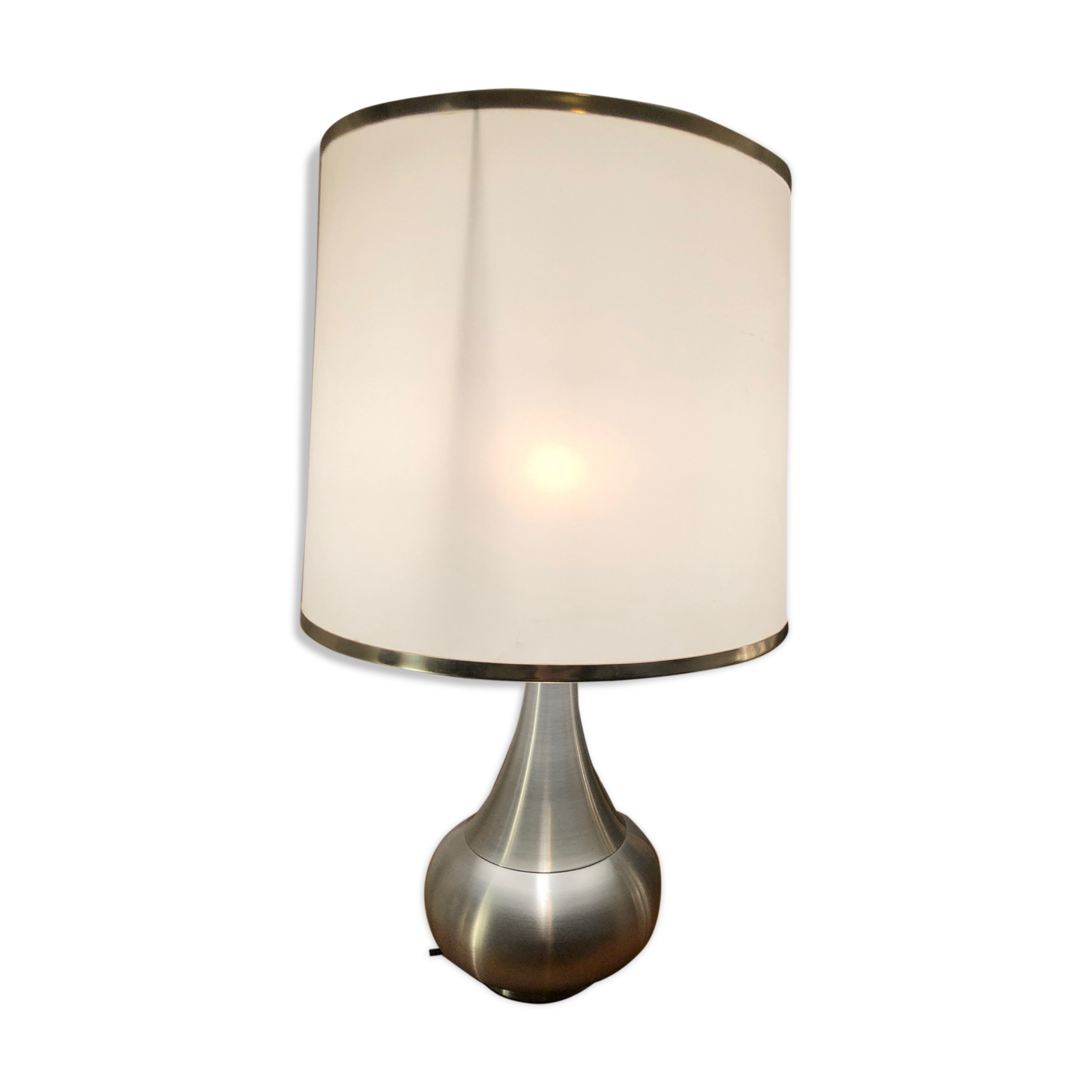 Brushed aluminum lamp 1970