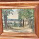 Grand paysage vert, peinture à l'huile