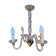 Glass and brass chandelier