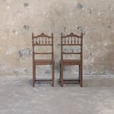 Henri II style wooden chairs