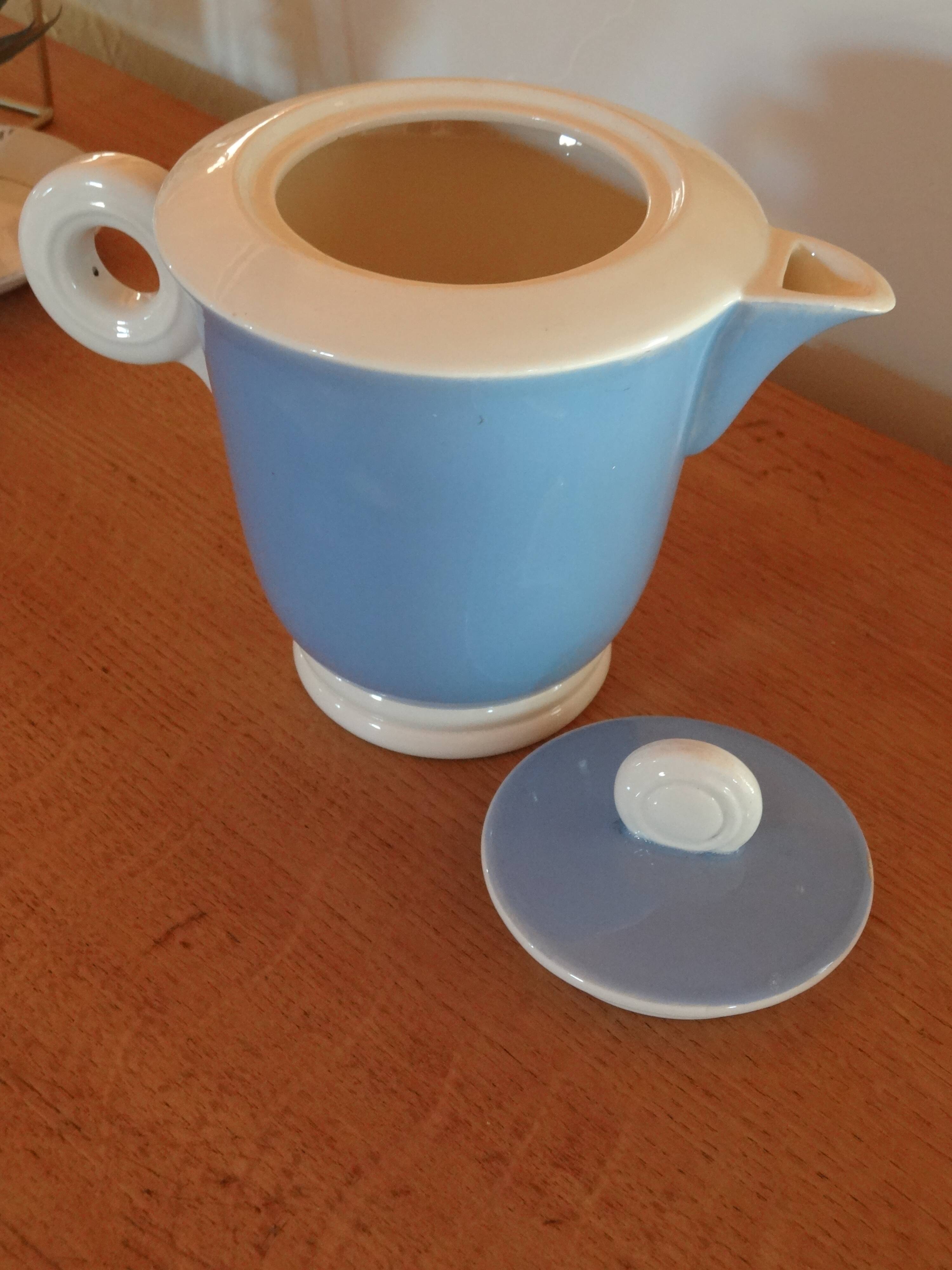Art Deco teapot Digoin and Sarreguemines
