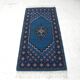Vintage traditional Tunisian oriental rug in handmade blue wool.
