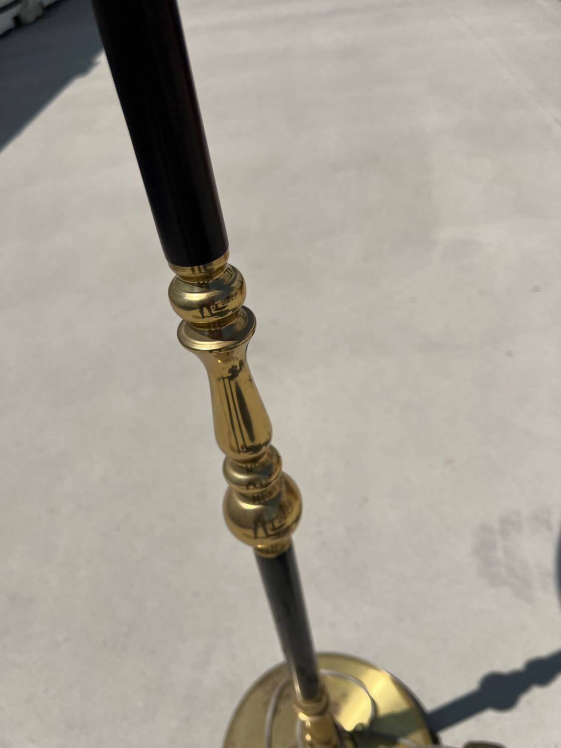 Vintage MS Belysning lamp in turned brass