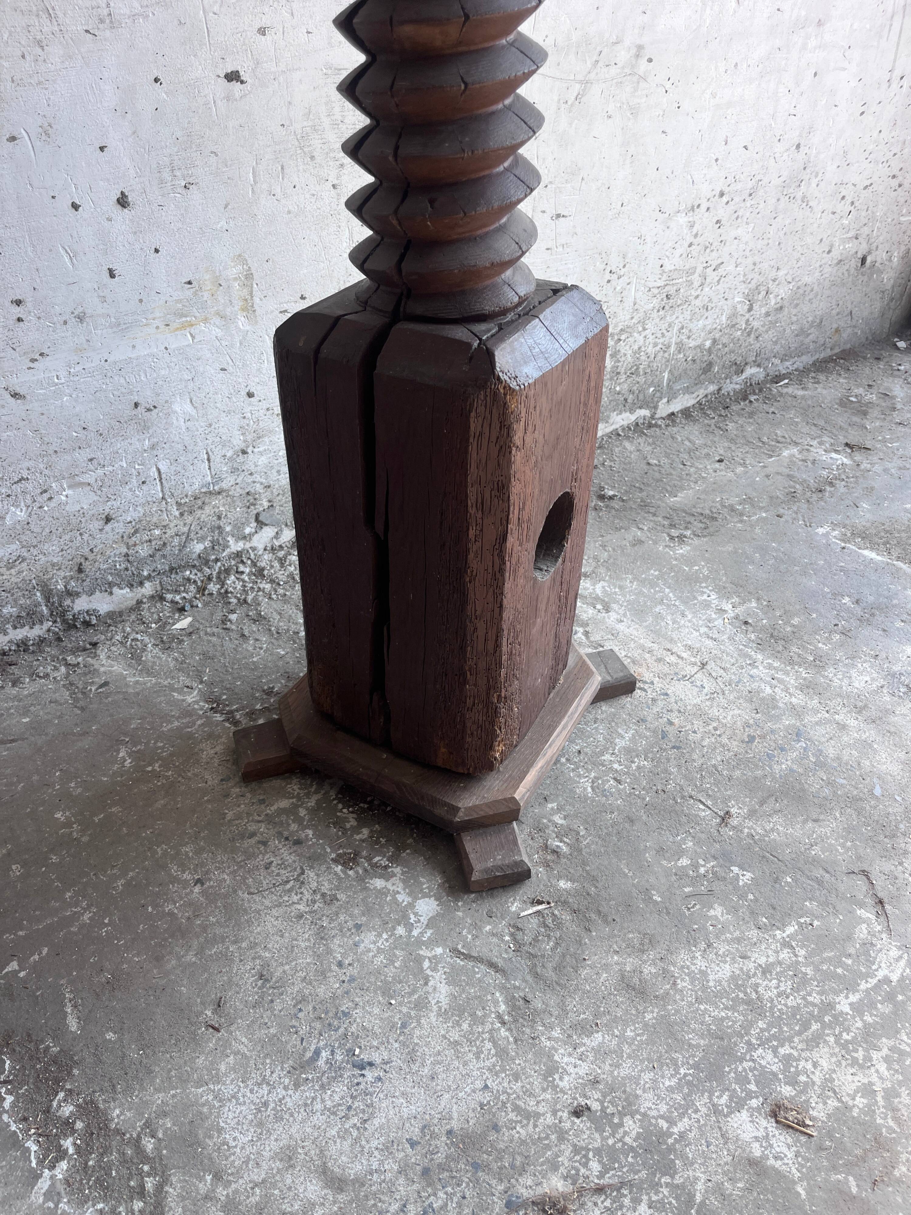 Ancient pedestal from a wine press.
