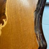 Old small marquetry pedestal table