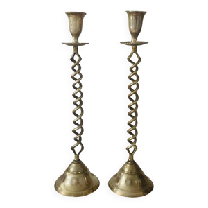 Paire de bougeoirs en