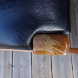 4 chairs baumann imitation black leather