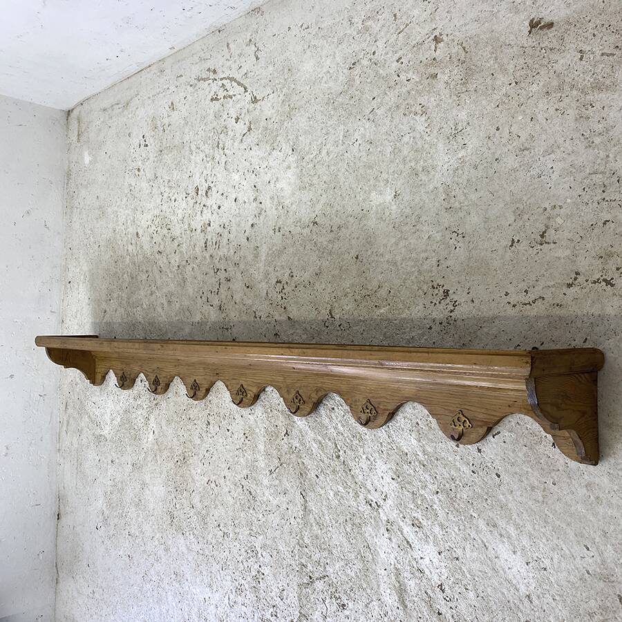 Solid wood kitchen wall shelf