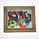 Mid Century Swedish Oil on Panel –  Harbour scene by Tommy Hallberg