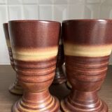 Set of 5 stoneware mazagrans.