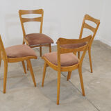 Chaises de salle à manger Mid century by Tatra nabytok, Set de 4