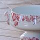 Grande coupe / saladier ancien terre de fer signé St Amand Boule de neige