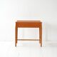 Vintage Scandinavian elm coffee table with storage compartment