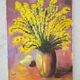 Peinture sur toile bouquet de genêts