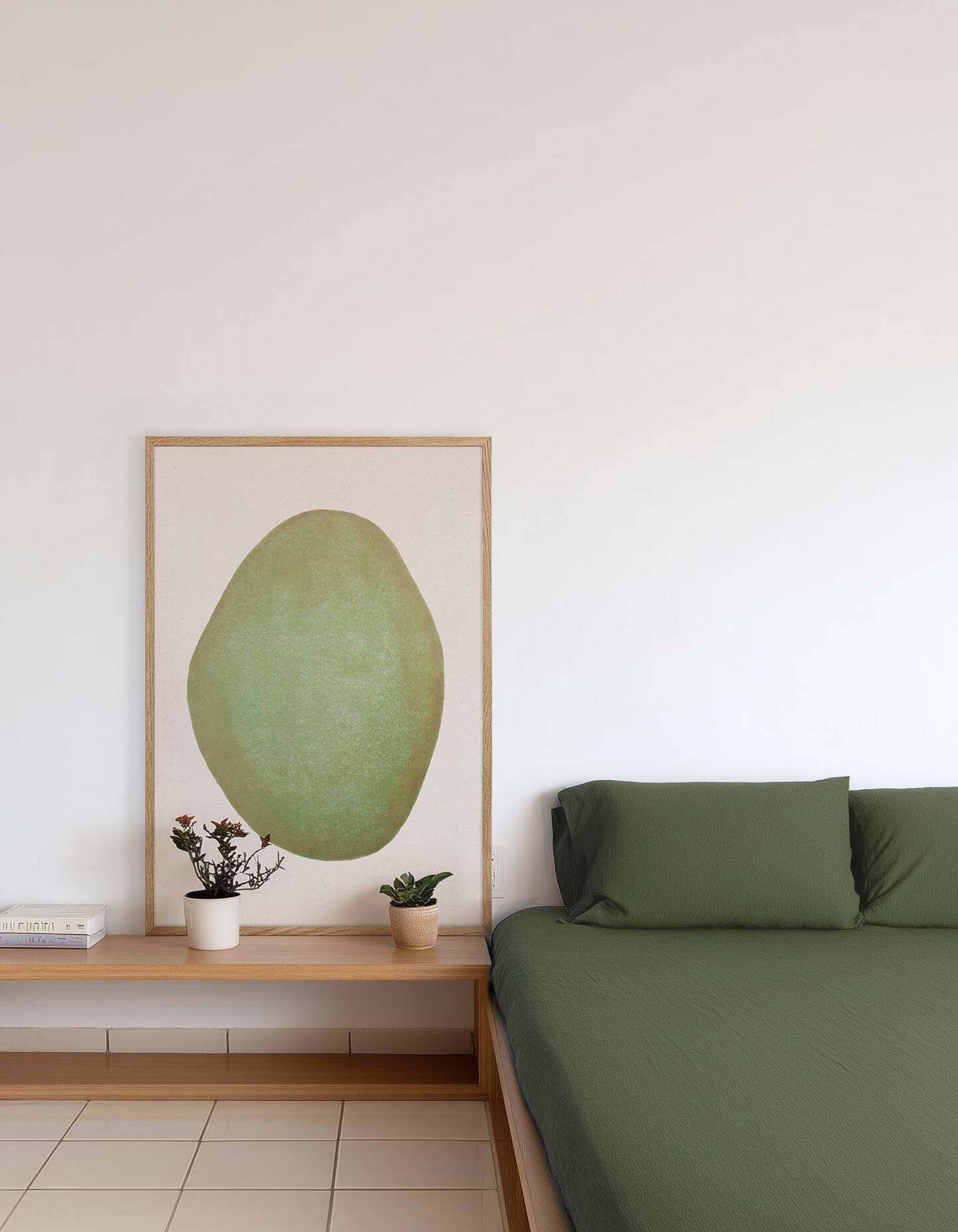 Large painting 50x70cm illustration pebble signed Eawy