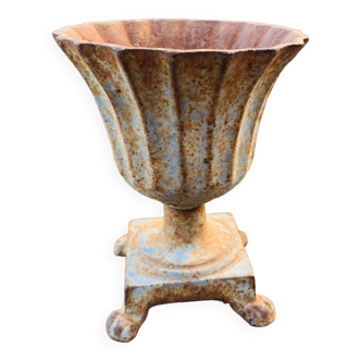 Small cast iron vase