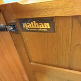 Mid-Century Retro Vintage Teak Sideboard by Nathan 1960s    Square Design •