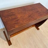 Art Deco Console Table in Thuja Roots, Birch and Silver-Plate, France, 1925