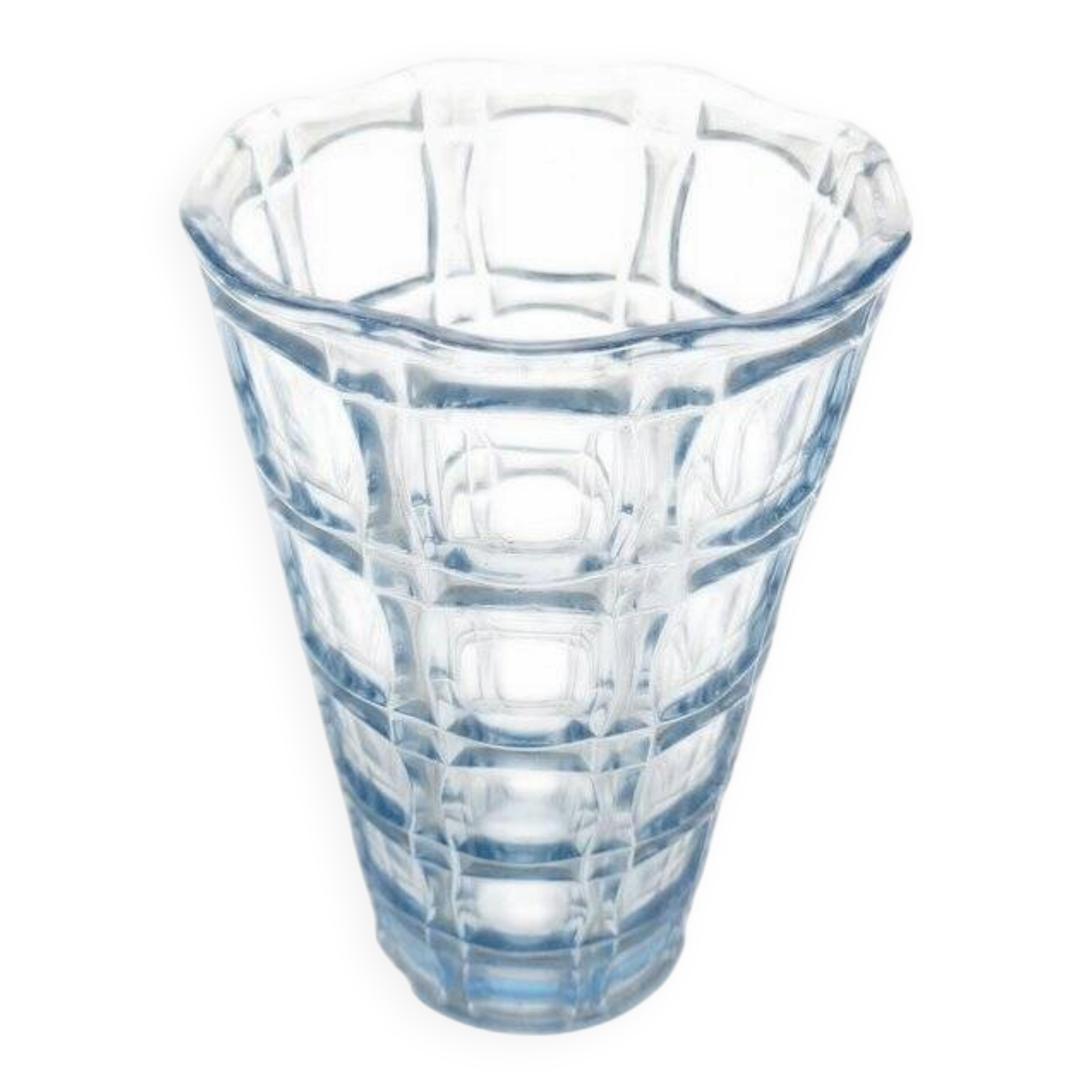 Vase de style Art Déco des verreries de Zawiercie, Pologne, années 1950.