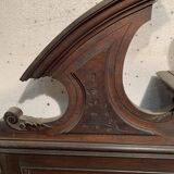 Pediment or top of furniture in natural wood XIX century