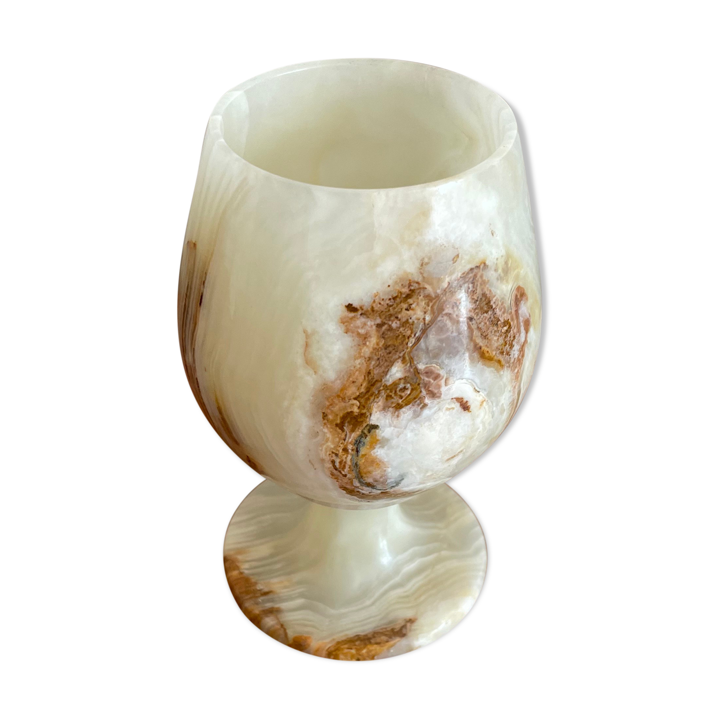Marbled onyx pot