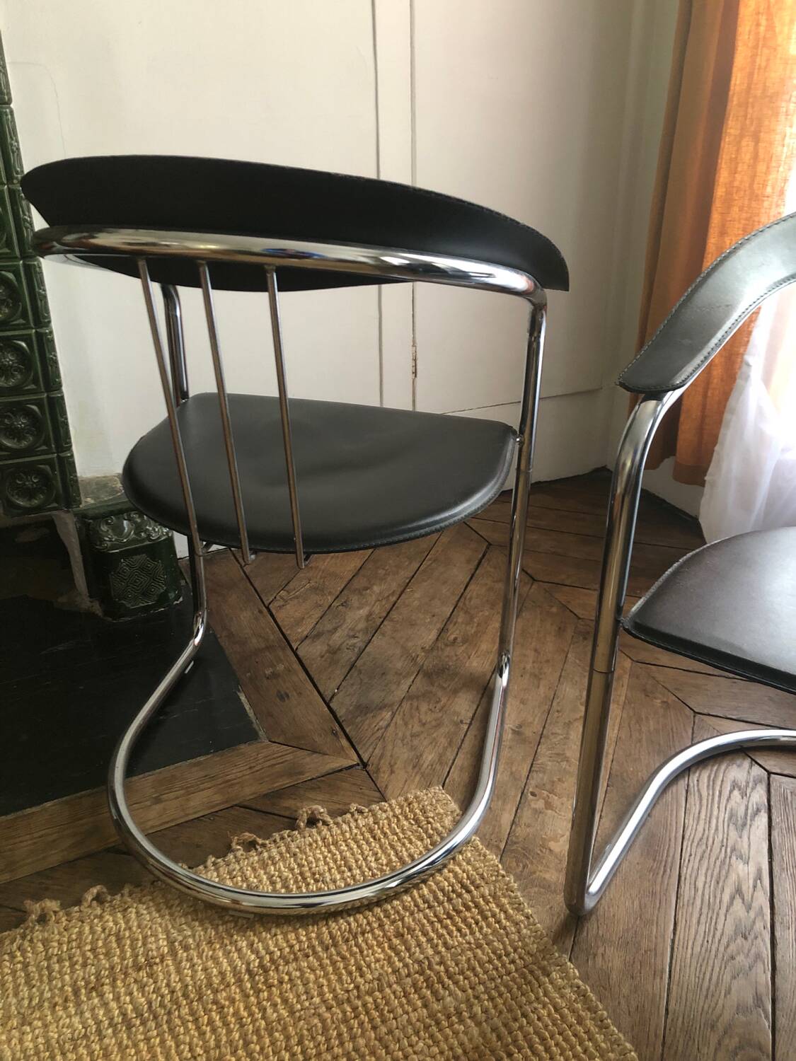 Set of chrome chairs