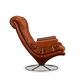 Cognac Leather Swivel chair, 1960s