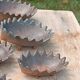 Vintage patinated metal hedgehog ashtrays – Greece