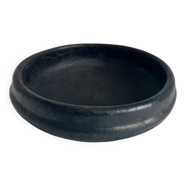Plat Abron ''Kânâh'' en terre cuite fumée   Ø 23cm  diamètre   Bol africain