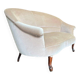 Vintage beige two-seater sofa / armchair / bench