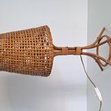 Vintage bamboo bedside lamp