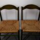Green beech and rush dinning chairs