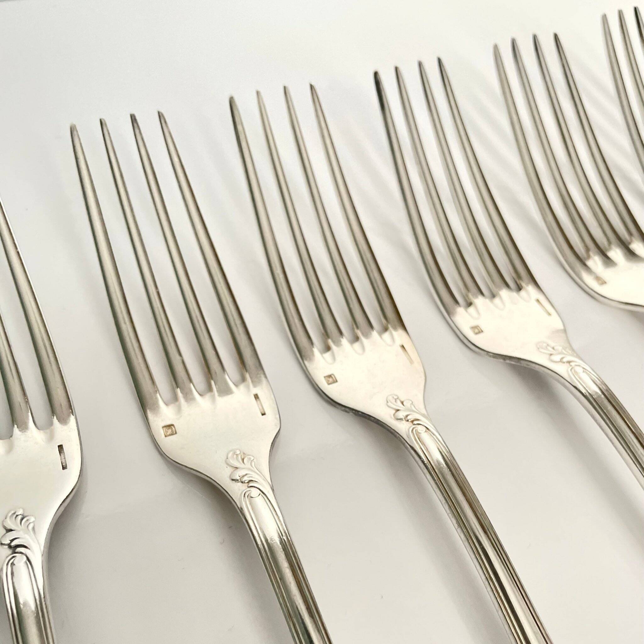 6 Marly Model Forks - Christofle, Silver-Plated Metal