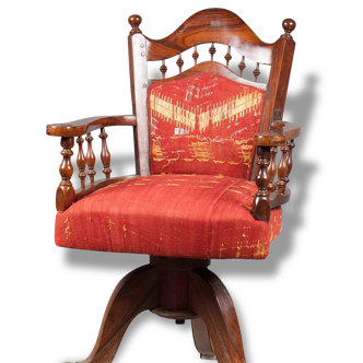 Chair teak and tapestry phulkari 19th century