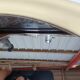 Round mirror in cream plastic, French house Syla, 70s