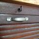 Vintage triple curtained filing cabinet, old 1930