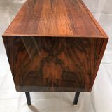Commode 3 tiroirs laquée placage palissandre
