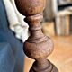 Large hand-patinated wooden candlestick – 100 cm – Unique piece