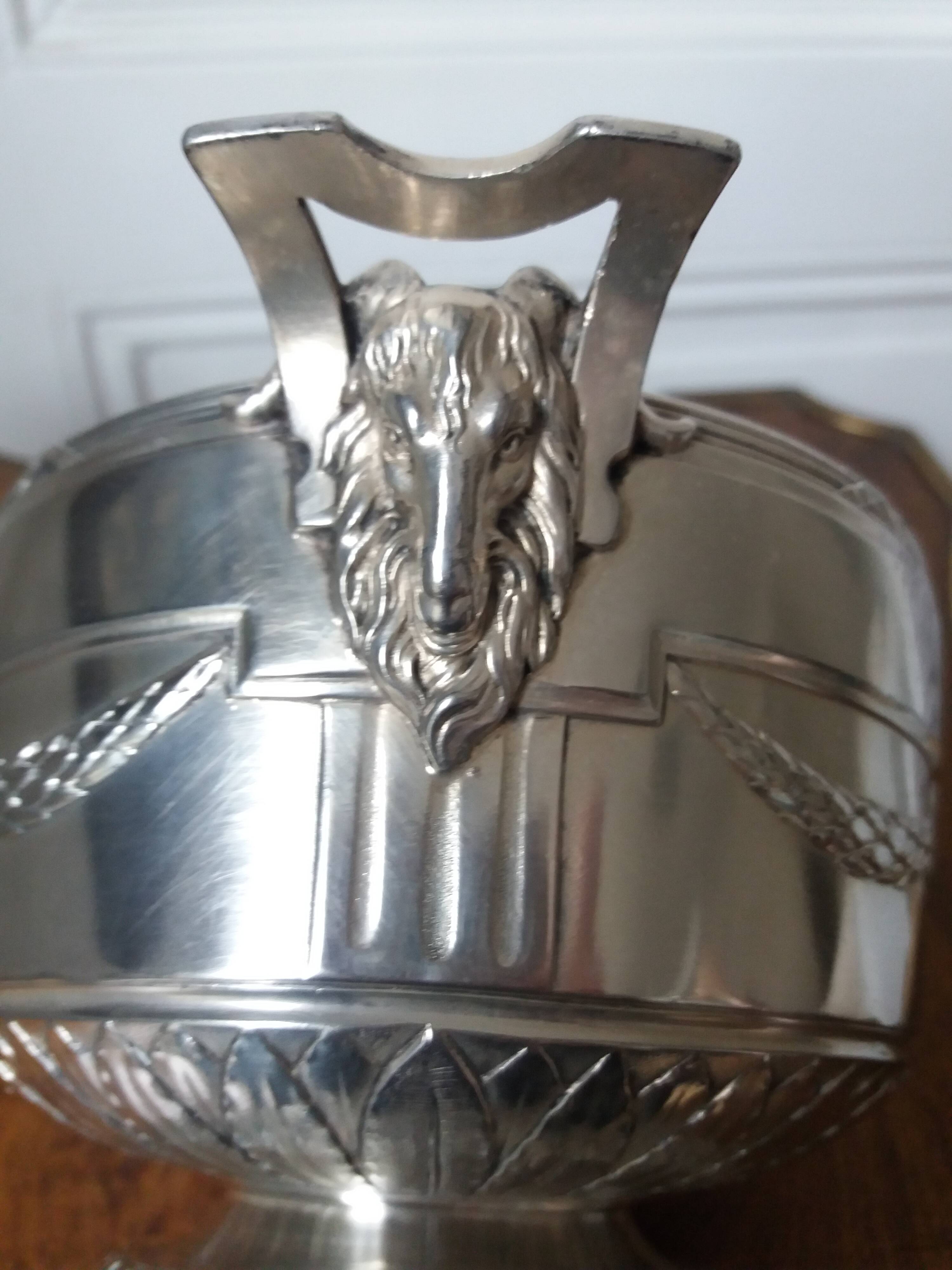 SILVER-PLATED GALLIA CUP BY CHRISTOFLE WITH MONOGRAM 1900
