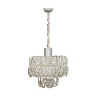 Angelo Mangiarotti glass chandelier for Vistosi, 60s