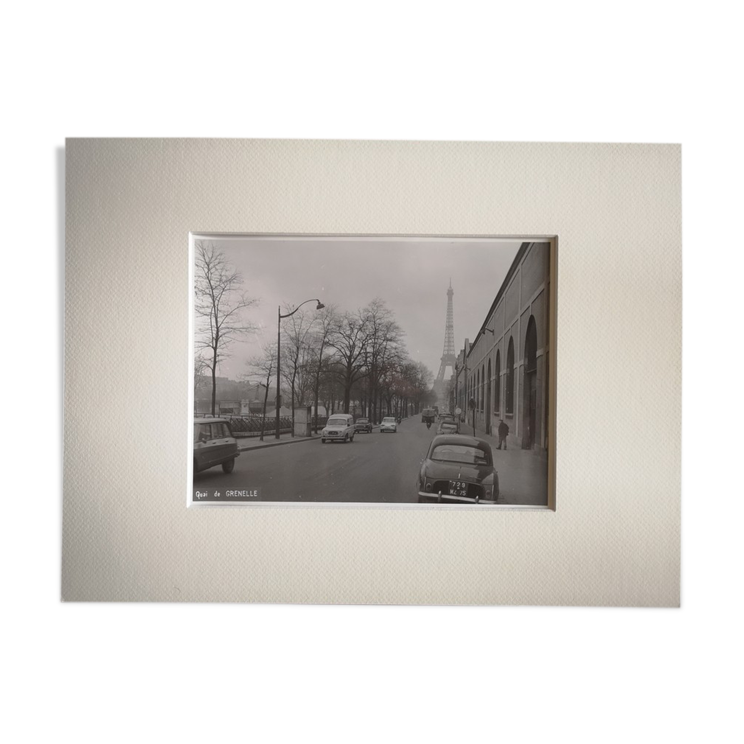 Photograph 18x24cm - Black and white silver print - Paris- Quai de Grenelle - 1950s-1960s