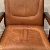 Set of 6 "1960s design" leather armchairs.