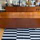 Teak veneer sideboard 80's