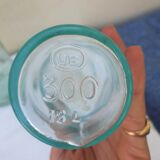 Set of 3 old bottles in mouth-blown glass